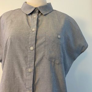 MEC light blue chambray button down shirt with pocket, medium